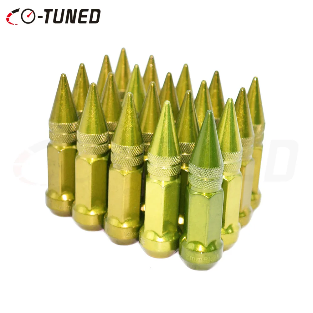 Jdm Universal Stainless Steel Spike Lug Nuts Extended Tuner Car Wheel