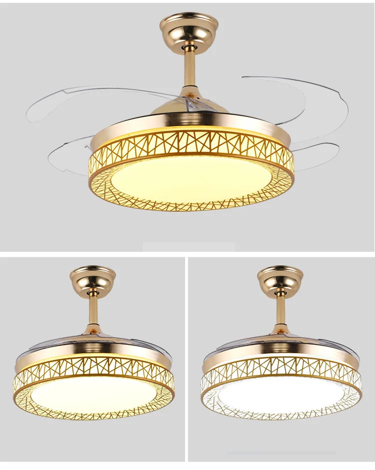 Modern ceiling fan light surface mounted led fan light with remote 42inch