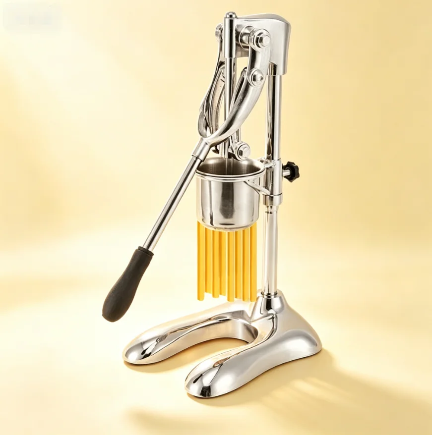 TEBAK 30cm Extra Long Commercial Manual French Fries Squeezer Heavy Duty Potato Press