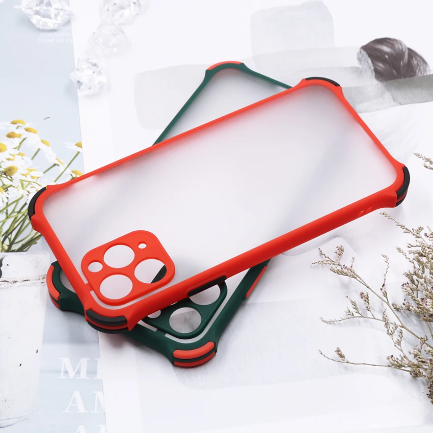 new design slim shockproof frosted clear 2 in 1 TPU PC cell phone case For IPhone 13 pro max mini