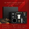 Black 10-piece set, single-valve version