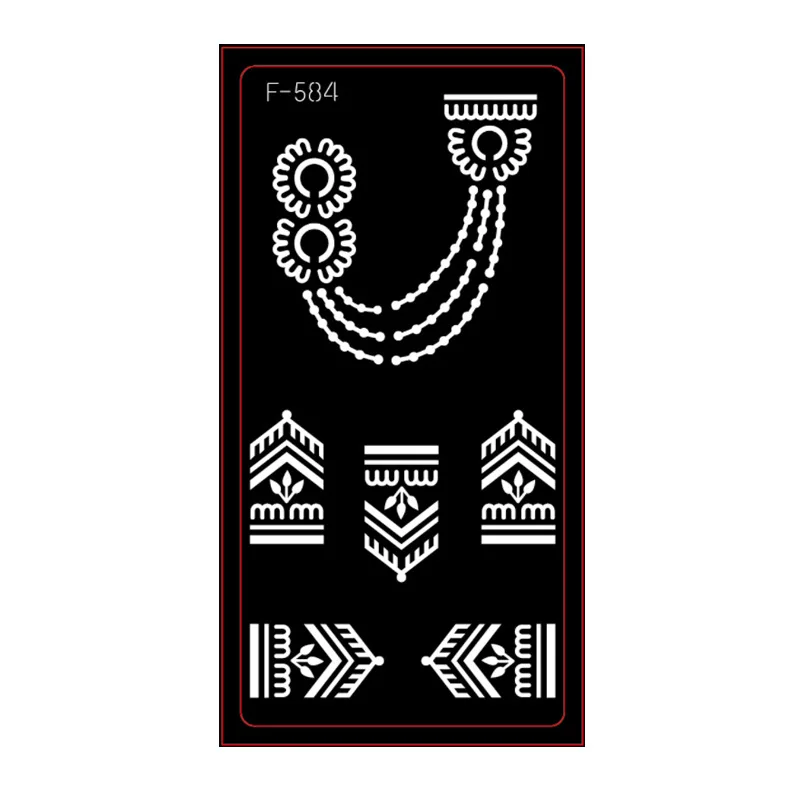 Big Temporary Water Transfer Printing Custom Design Henna Tattoos Stencil Stickers