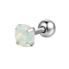 4mm White  Opal