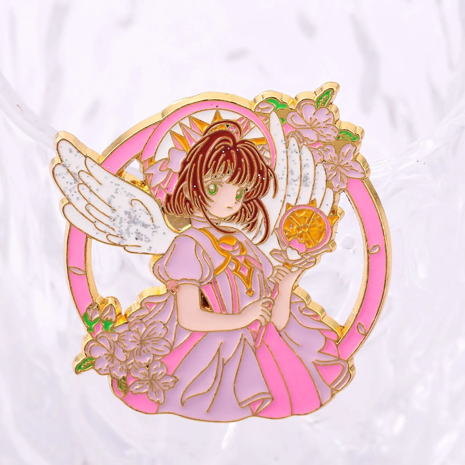 Anime Card Captor Cartoon Cute KINOMOTO SAKURA Enamel Pins for Women Men  Lapel Badge Girls Cosplay Props Brooch Jewelry Gifts