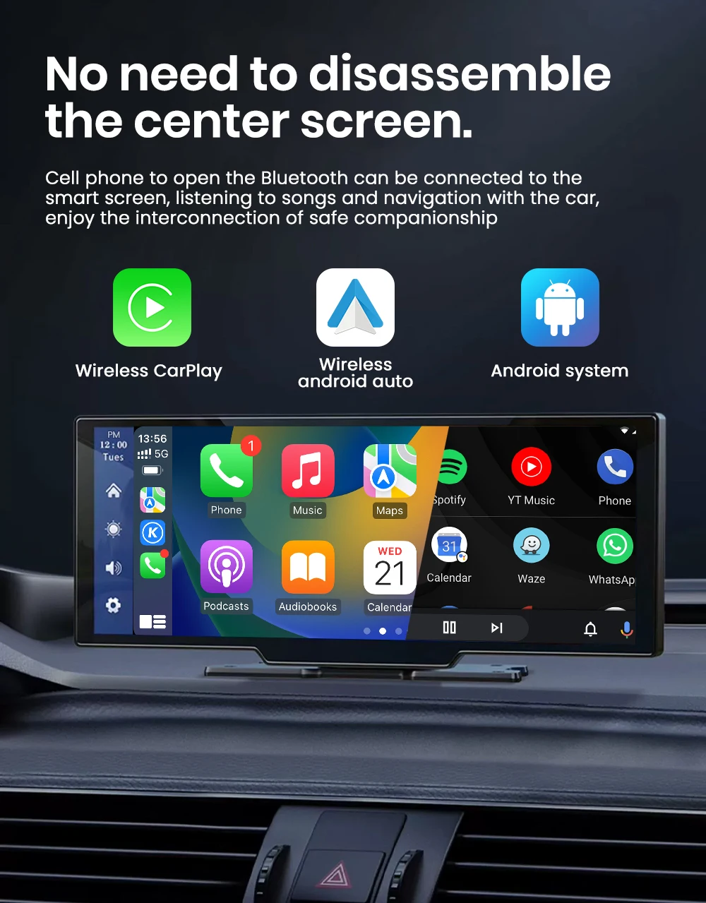 Joyeauto 10 Inch Touch Carplay Screen Mp5 Player Car Play Mirror Link