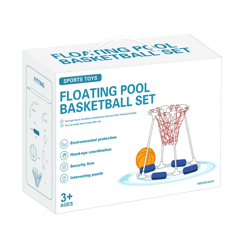 Ept Floating Pool Swimming Play Game Water Basketball Hoop Set Toy Goal