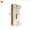 S82 con armario superior color nogal alto 220 ancho 80 fondo 50