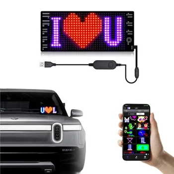 Hot sales flexible display screen portable rolling advertising panel custom words screen for car message