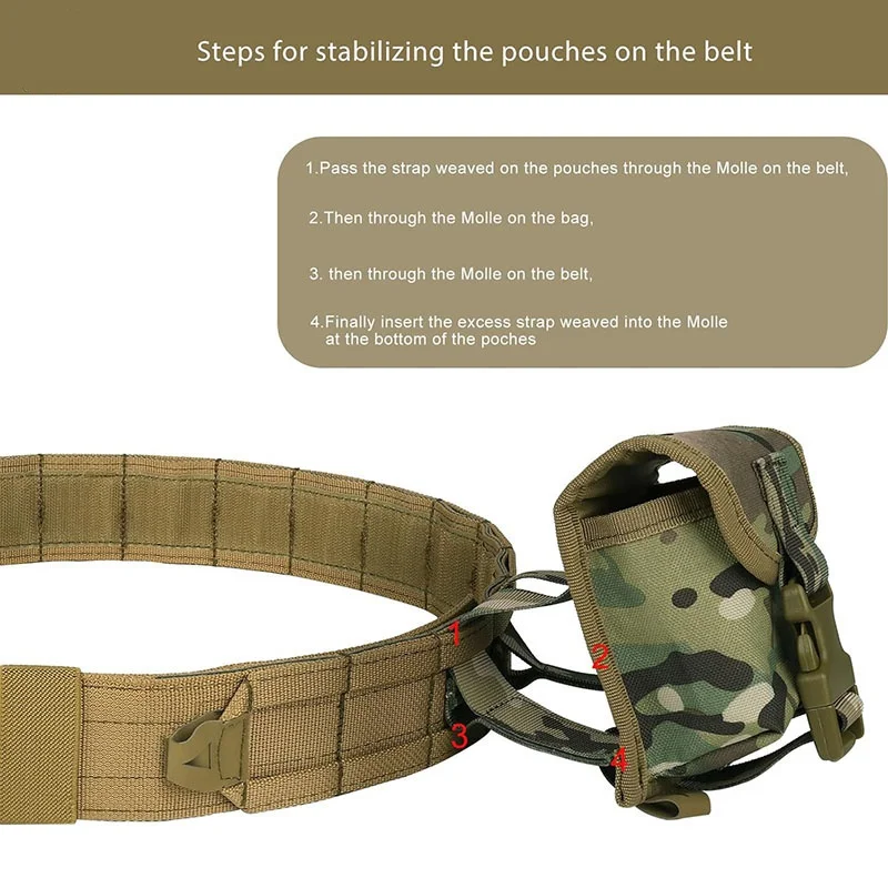 Multifunctional Tactical Belt with Accessories Security Duty Equipment Heavy Duty Tactical Belt Quick Release Rigger Belt