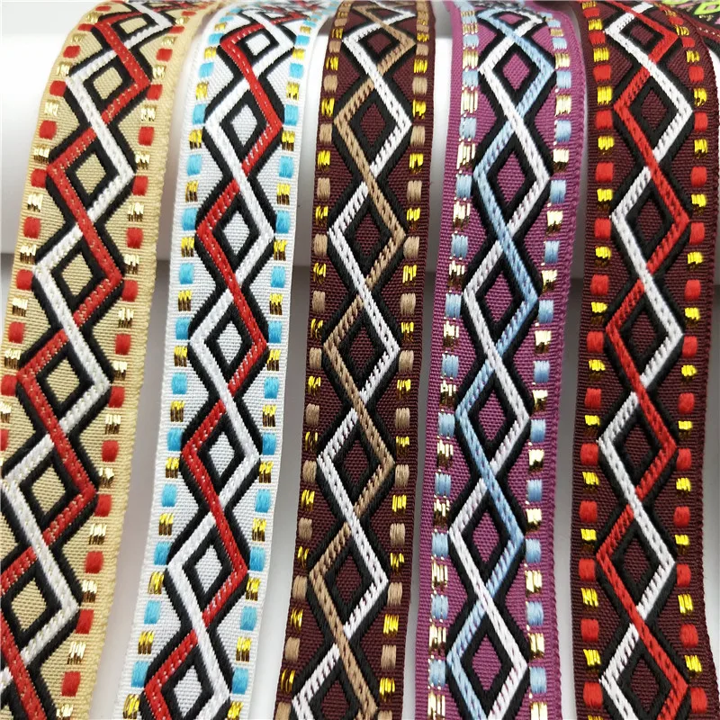 Тканая жаккардовая лента на заказ, полиэфирная лента для обвязки, 38 мм полиэфирная вязаная жаккардовая тесьма с вышивкой для сумок