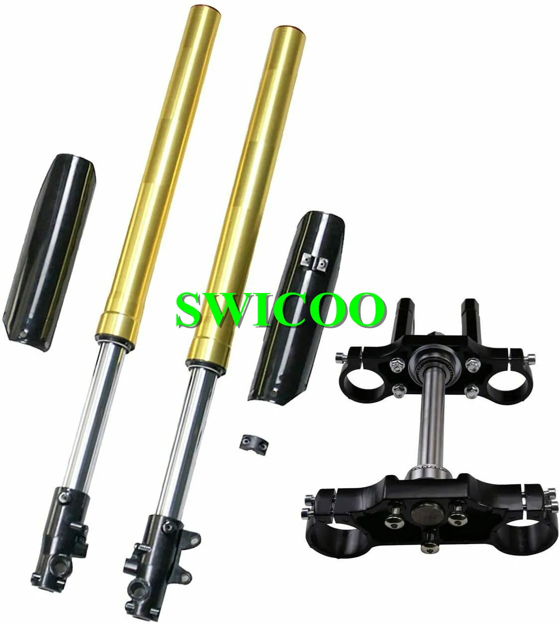 Motorcycle Front Fork 29" 735mm 45/48mm Triple Tree Clamp Front Forks