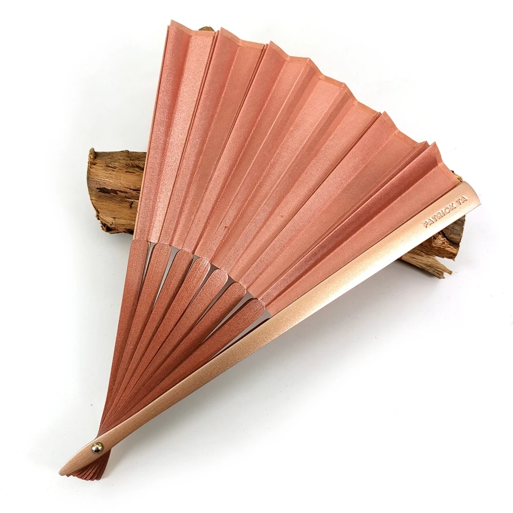 Full Customized Al Metal Hand Fan With Gift Box Abanicos De Mano Custom