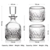 Clear Firework One Decanter with Two Glasses