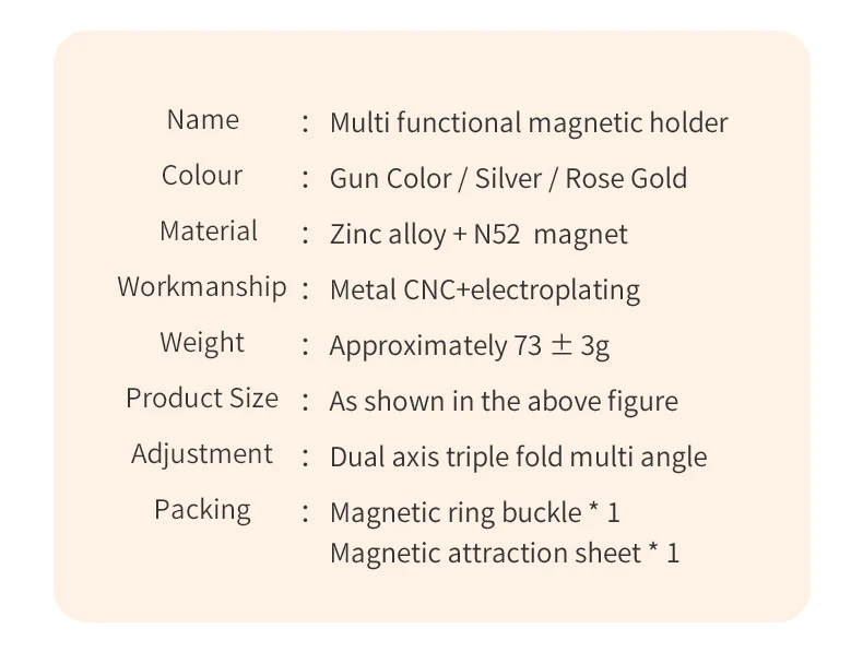 Magnetic Adsorption Foldable Phone Holder Ring Stand Double Sided Magnet for Smartphone Daily Use