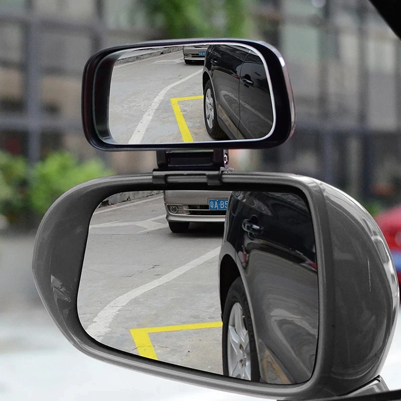 Beaums Car Rearview Blind Spot Zone Miroir Grand Angle en Verre Double Inversion côté Rétroviseur extérieur Accessoires Voiture 