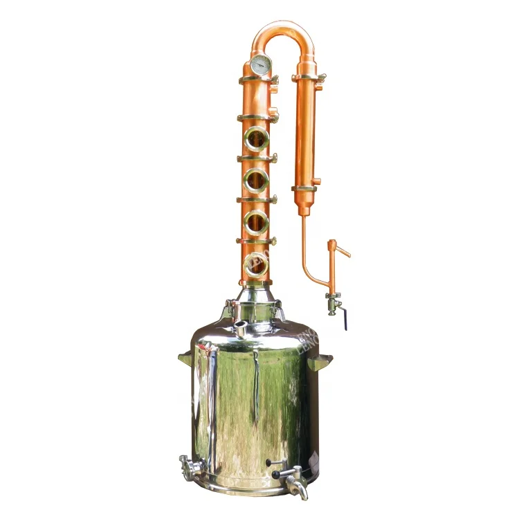 Electric Pilot Still Copper Column Distilling Alcohol Distiller Bootleg Distilling Vodka Equipment