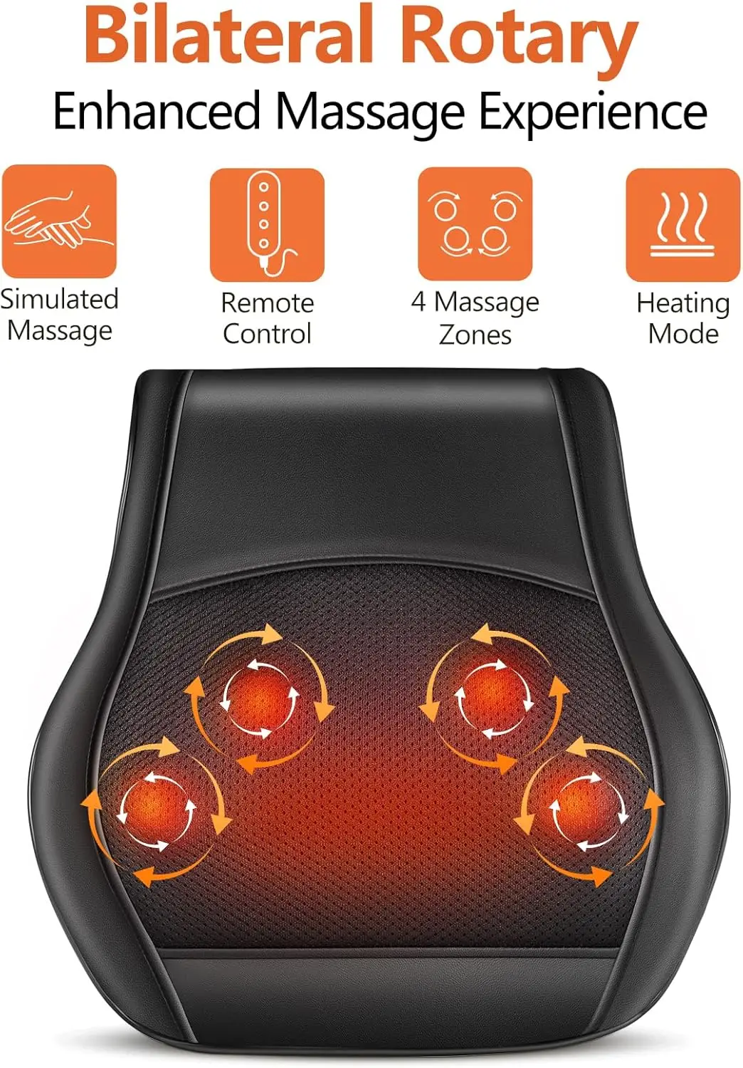 Phenitech Massager for Neck and Back 3D Kneading Massage Pillow for Body Pain Relief Stress Relax at Home Office