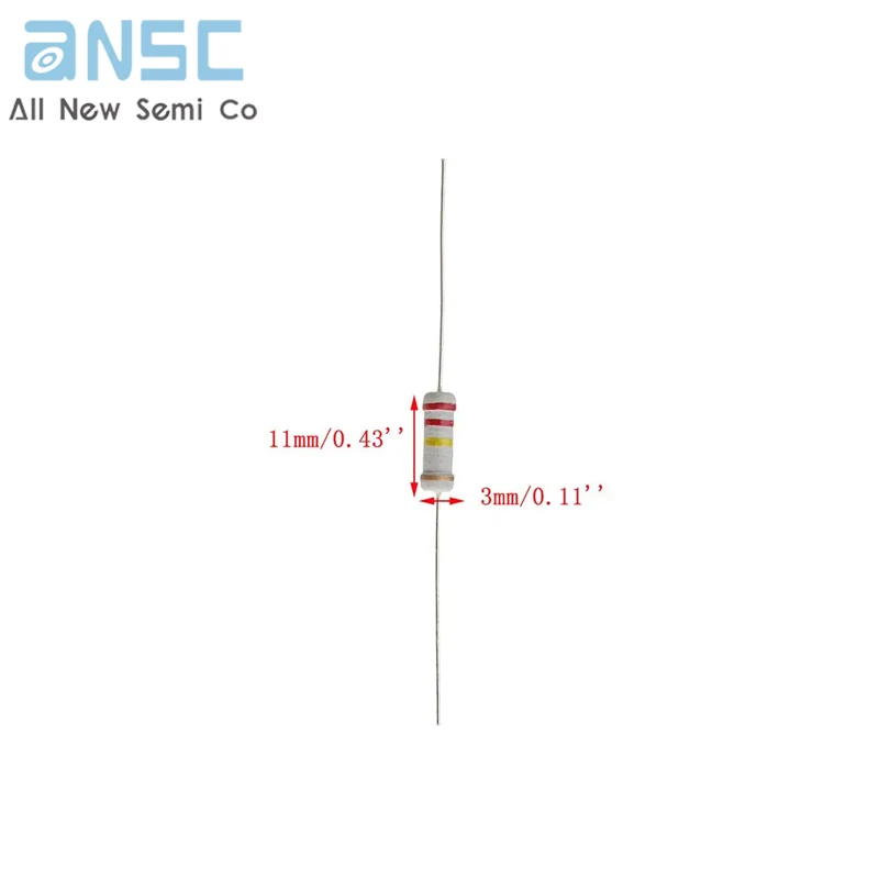 200pcs/lot 20 Value*10pcs 1W 5% Resistors Resistance Assortment Kit 10 ohm - 1M ohm Set 11X3mm Electronic lovers Resistor Set