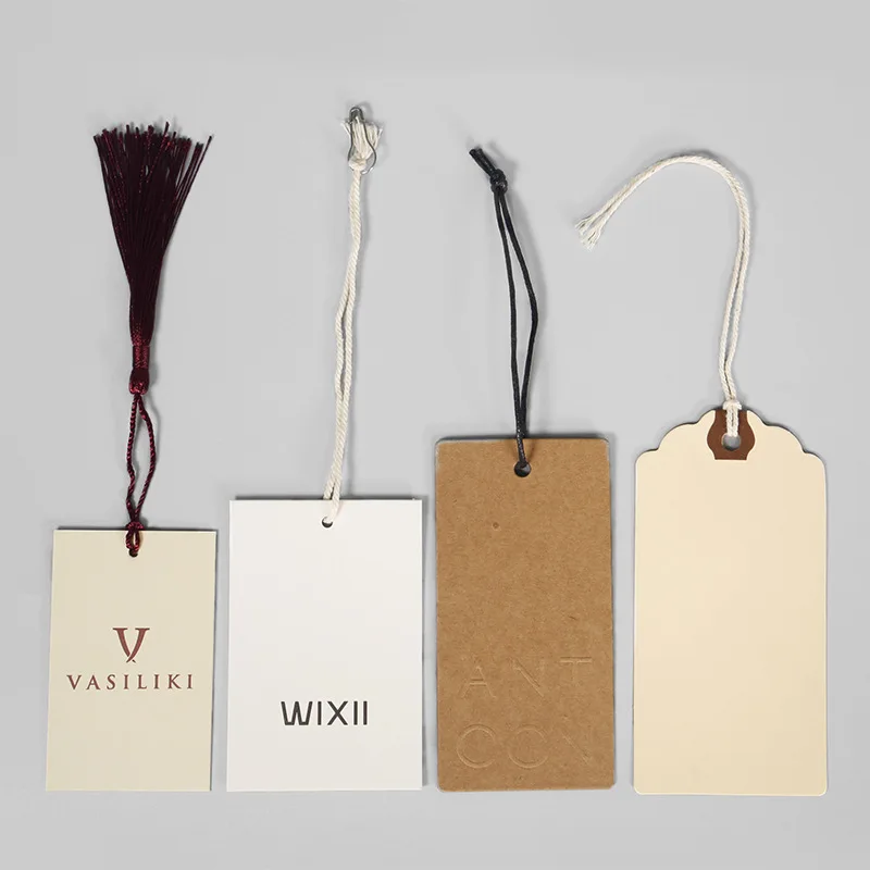 Cheap Custom Center Folded Paper Printed hang Tag for Sport Clothes