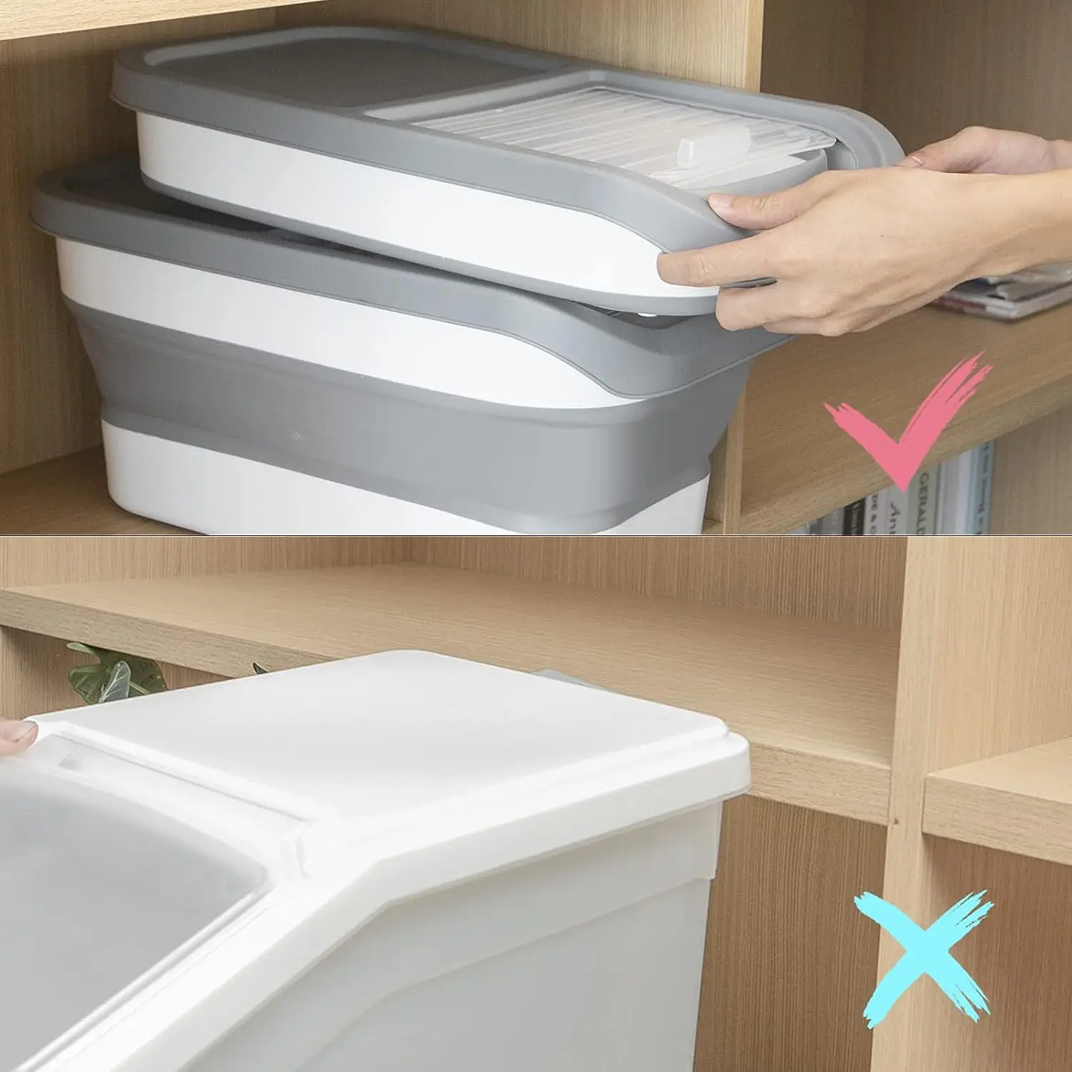 Collapsible Dog Food Container With Sliding Lid Dog Food Storage