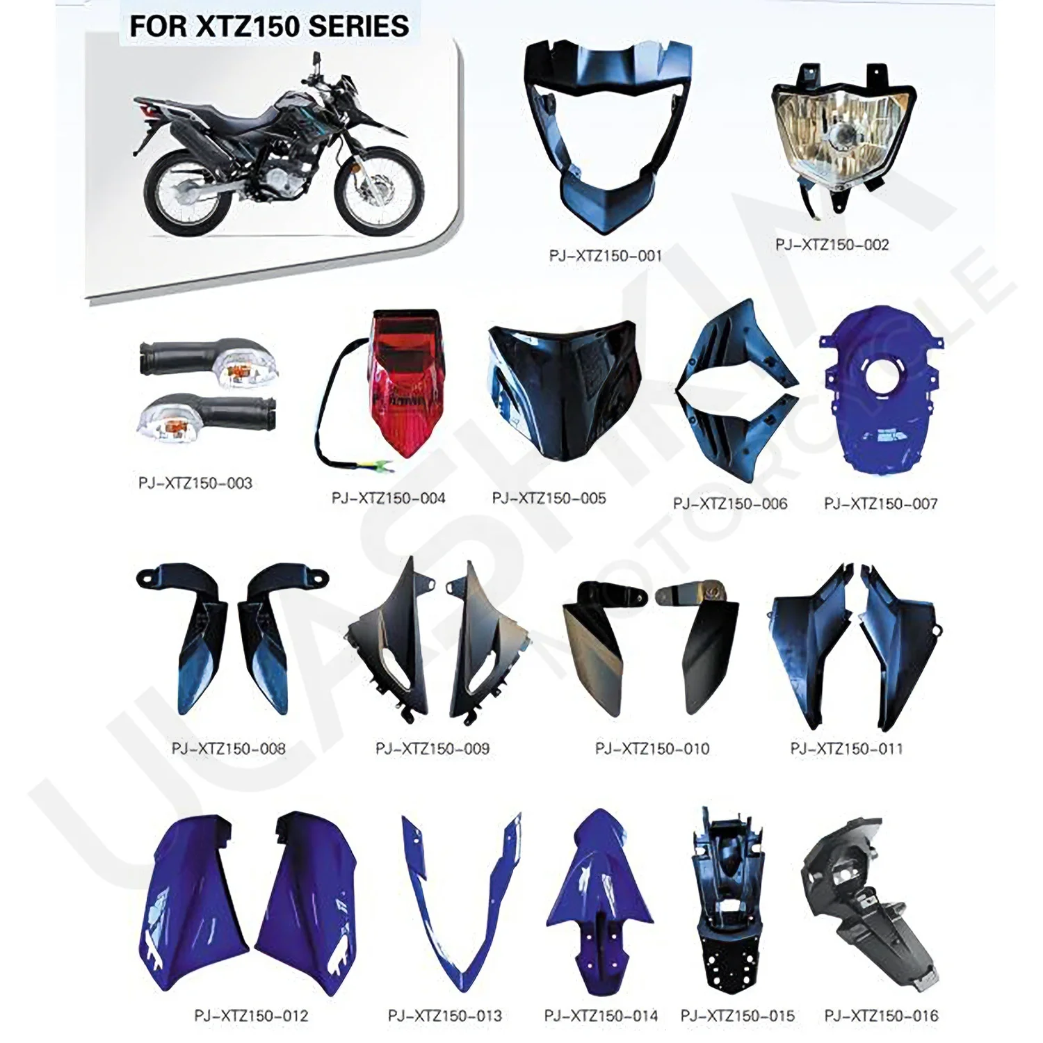 Motorcycle Accessories for YAMAHA XTZ125 XTZ150 Exterior Plastic