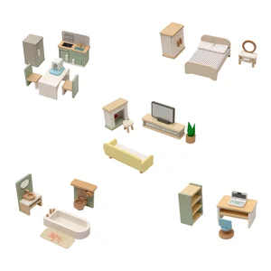 Montessori Role-playing Furnishings Living Room Pretend Play Simulation Small Furniture Educational Learning Toys for Kids