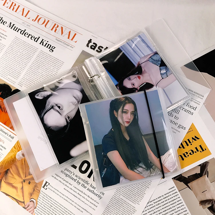 D-образное кольцо ПВХ прозрачный пластиковый фотоальбом для 3/4/5/6 дюймовых фотографий открыток