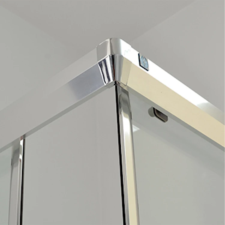 Hotel Apartment Sliding Square Shower Box With Frame Tempered Glass Shower Enclosure