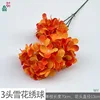 Hortensia copo de nieve de 3 cabezas WY naranja