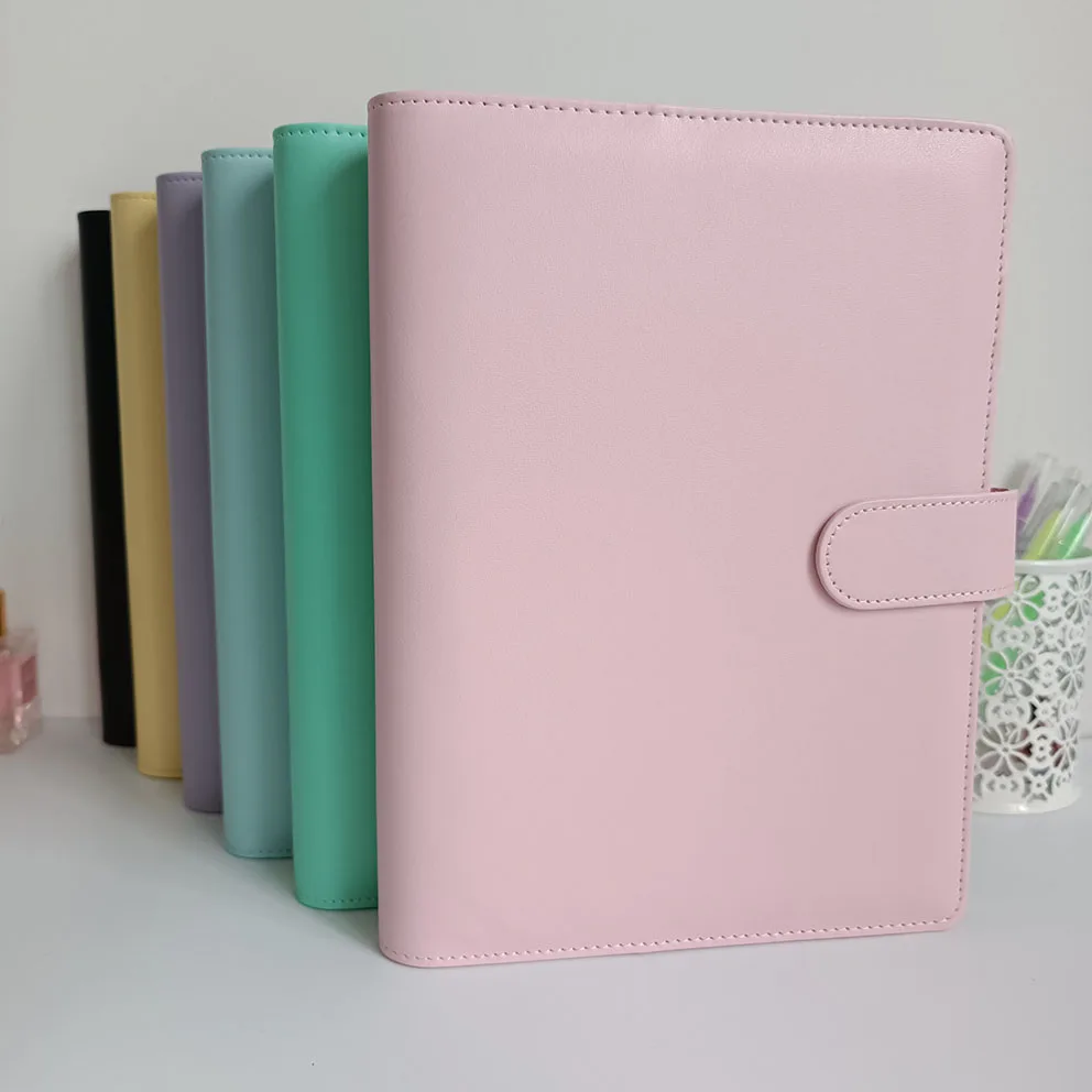 Hot Trend Portable Travel Pink Pu Leather Money Saving Budget Binder ...