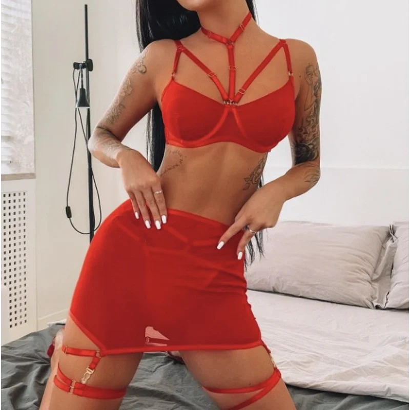 hey sexy lady i like your clothes Wholesale Embroidered Crotchless Panty main image 1