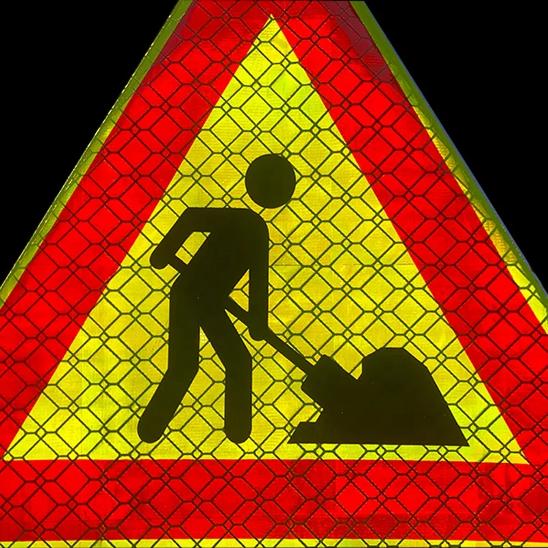 Reflective Tripod Triangle Road Warning Sign