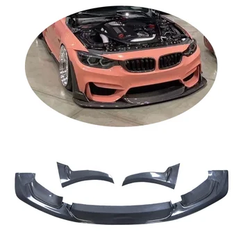 Factory wholesale price LT Style Carbon Fiber Bumper Front Lip For BMW F80 F82 F83 M3 M4 2015+