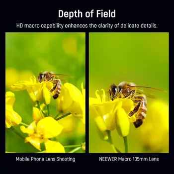 NEEWER 105mm HD Macro Lens for 17mm Thread Lens Backplane Compatible with Phone Cage Case with 17 mm Lens Adapter LS-26 detail image