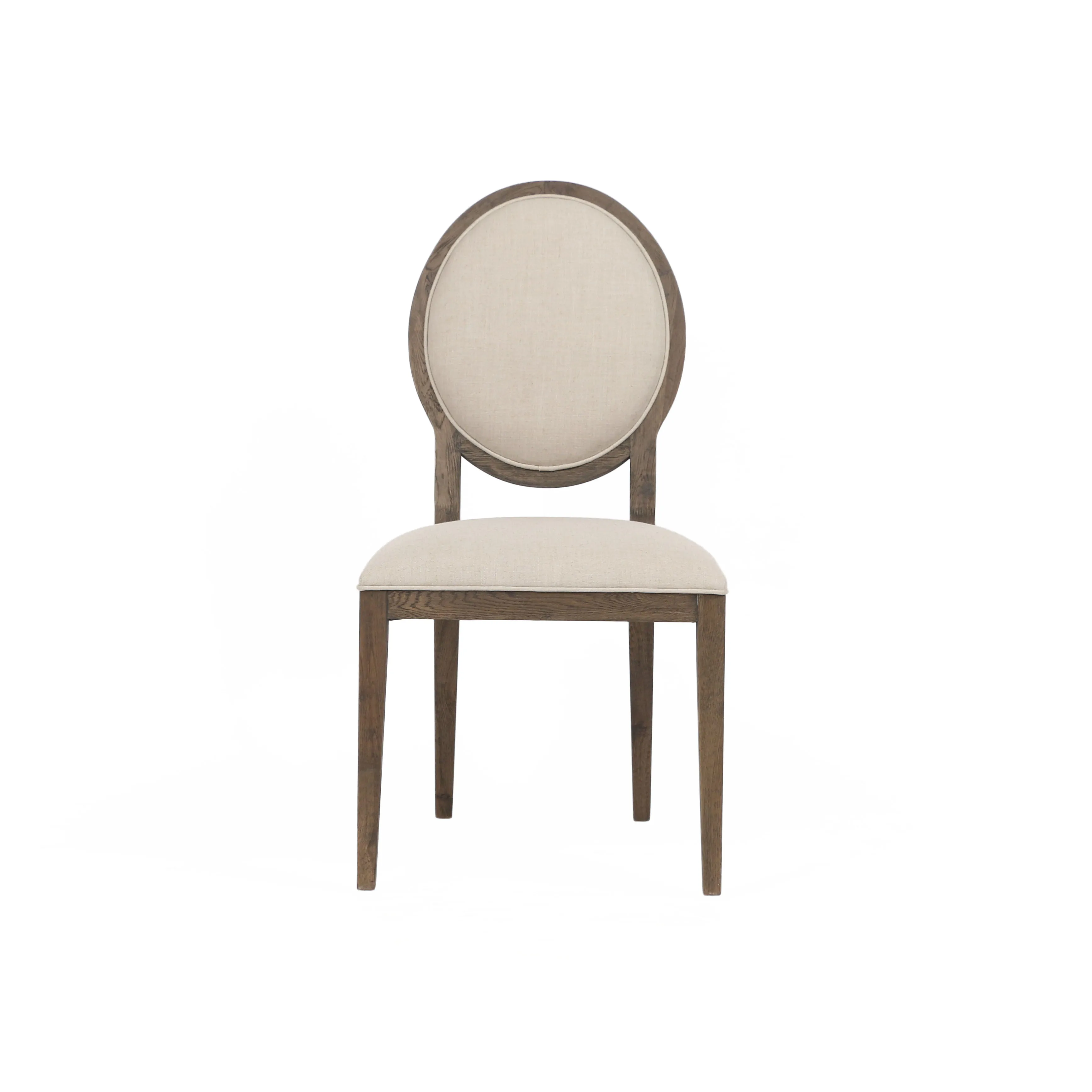 oval back upholstered dining chair