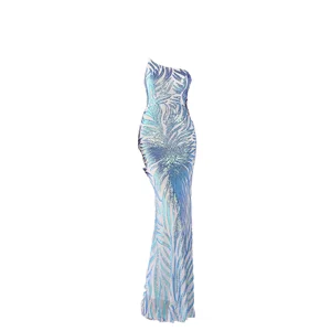 New Sexy Ball Gown Evening Dress Long Chiffon Natural Sequins for Summer Parties Fairy Socialite Gatherings Bride's Cashmere