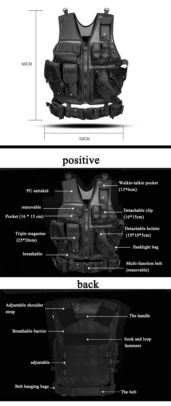 Shero Outdoor Equipment Tactical Vest Mesh Stab Proof Breathable Vest