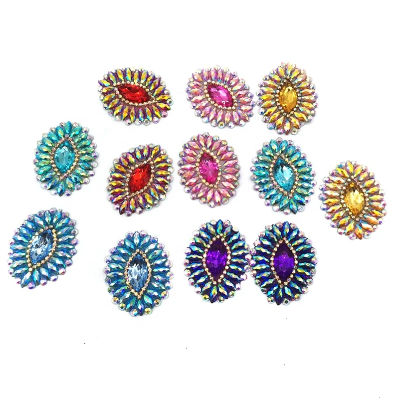 Lot De 50 Strass Acrylique Œil De Cheval Jaune 7x15mm - Dos Plat Pour Bijoux, Scrapbooking Et Loisirs Créatifs