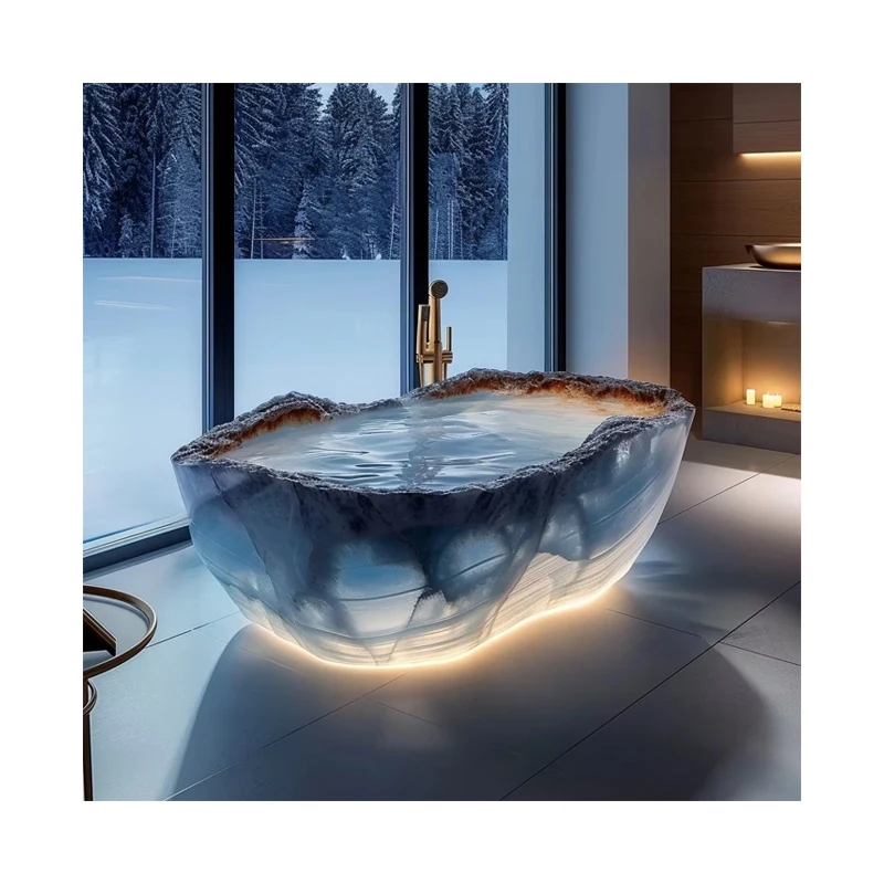 Модерн дизайндык жарык чыгарган жадеит таштун кухня аралынын стол үстүндөгү бети — гостиницалар үчүн табигый жана жасалма кварц, парлактатылган бет