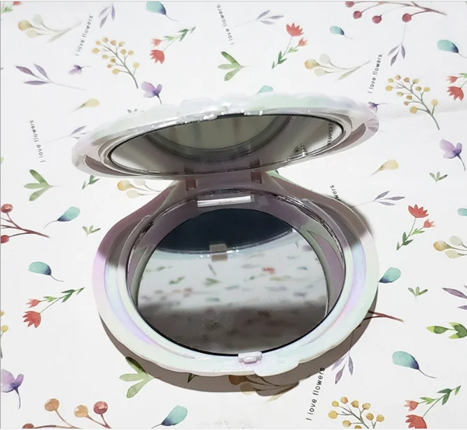 Private Label Seashell Shape Pocket Mirror  Foldable Makeup Mirrors