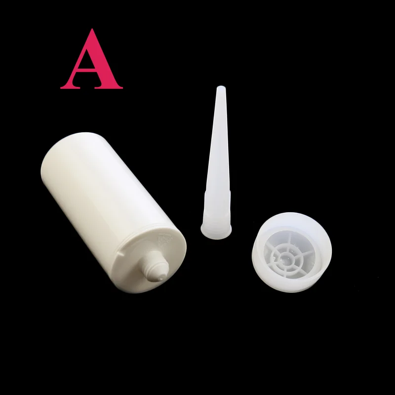 135ml 300ml Empty Glass Glue Caulking Tube Plastic Sealant Cartridge Silicone Tube With Sharp