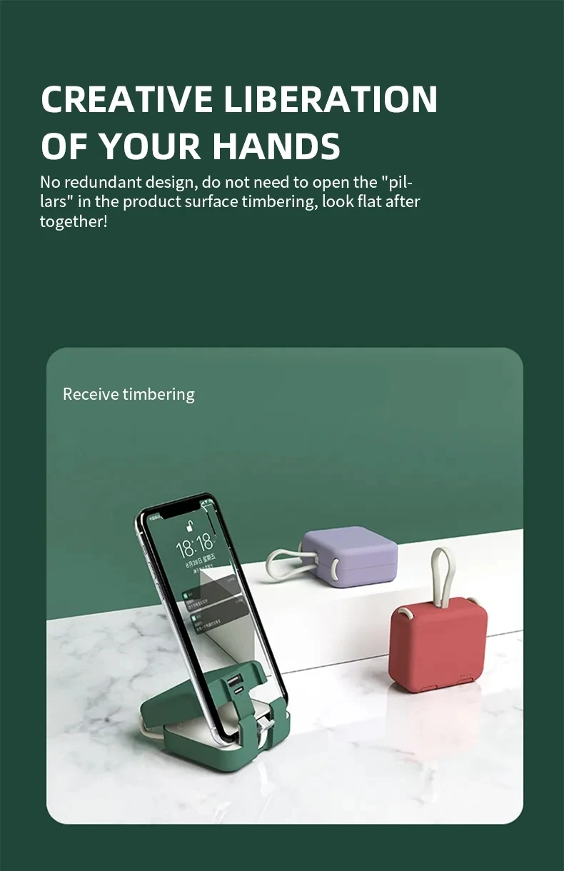 4000mah Foldable Back Clip Power Bank - Reliable Charging