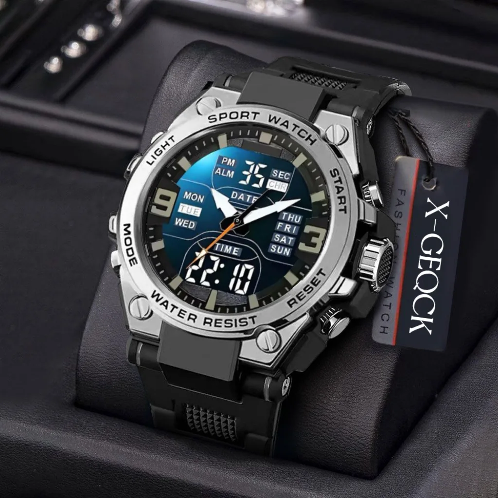 Men's Sport Watch with Colorful Dual Display