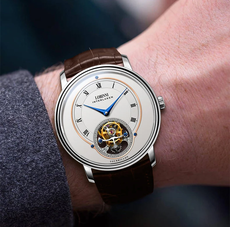 Montre-bracelet mécanique automatique de luxe pour hommes avec