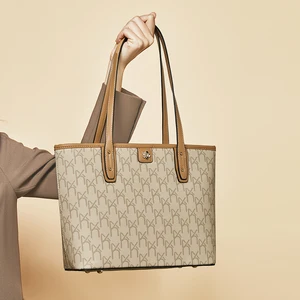 Manufacturer Top Quality Women's Luxury Zippered Bags PU+PVC Leather Shoulder Bags Large Capacity Tote Bag for Girls New Design