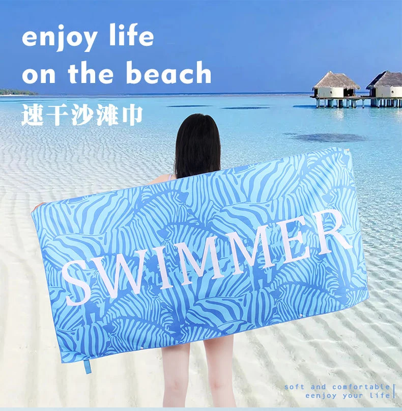 Wholesale Quick Dry 70x150 Microfiber Beach Towel Digital Print Novelty Pattern Customizable Logo for Gym Travel Bath manufacture