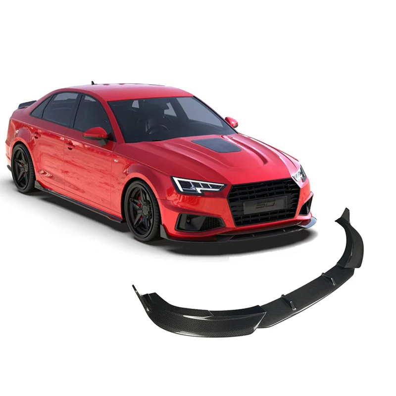 china top supplier carbon fiber bump front lips for Audi A4 b6 b7 b8 b9 2021 2022