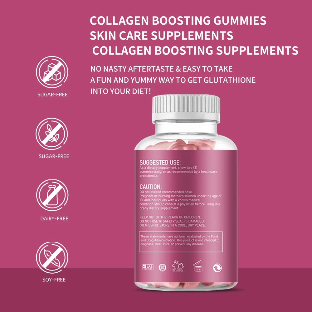 Collagen Gummies Beauty Skin Care Hyaluronic Acid Vitamin C Collagen ...