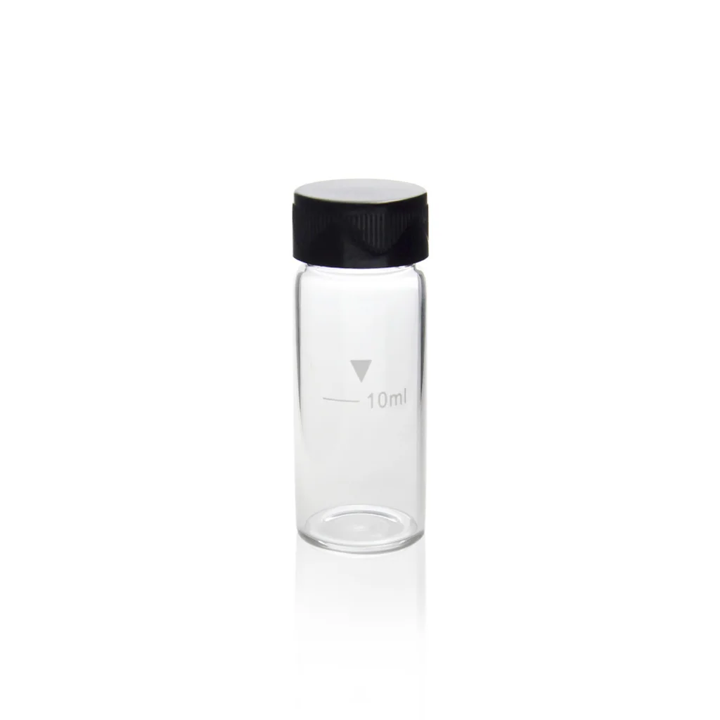 30ml 25mm Lab glassware FTU Turbidity Test Vials Flat Bottom Water Sample Cell with Screw Cap Price