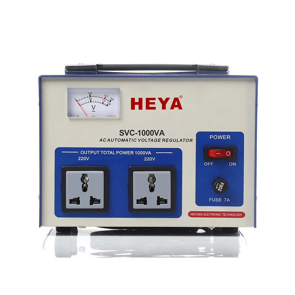 HEYA 220v AC Automatic Voltage Regulator Stabilizer High Quality Single-Phase SVC-1000va for Voltage Protection